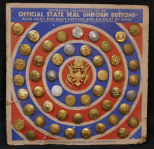 Original WWII US Collection Official State Seal Uniform Buttons Rare WW2 picture