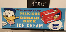 Donald Duck Porcelain Like Metal Sign Cartoon Comic Ice Cream Sales Disney Gas picture