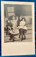 Antique 1908 Postcard Family Grandmother and Friend with Dolls Adorable picture