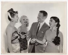 1956 ABC Press Release Photo Ozzie Nelson with models 8 x 10 in. picture