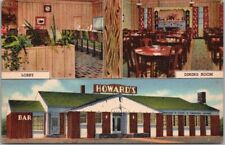 ROCK SPRINGS, Wyoming Postcard HOWARD'S CAFE Highway 30 / Curteich Linen c1939 picture