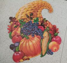 Vintage Die Cut Cornucopia Fall Decor Halloween 1970's Wall Decor One Sided picture