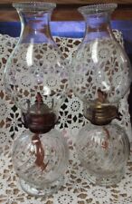 Vintage Kaadan LTD Swirl Oil Lamps (2) Lamps W/Shades $25 For Both  picture