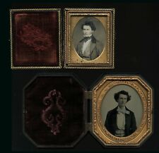 Daguerreotype & Ambrotype of Same Man / Union Case 1850s picture