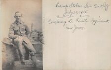 c1905 RPPC Camp Stokes Company D 4th Regiment New Jersey Soldier Postcard p970 picture