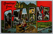Postcard Big Letters Greetings from the Ozarks picture
