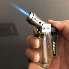Refillable Windproof 1300'C Butane Viewable Single Flame Jet Lighter Torch picture