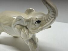 White Elephant Statue Ceramic Figure Figurine Porcelain Animal Fireplace Decor picture