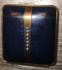 Vintage Royal Blue Mondaine Compact with White Stone Cover picture
