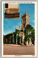 Winchester VA Virginia Postcard Christ Episcopal Church Lord Fairfax Tomb picture