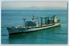 San Diego California CA Postcard USNS Kawishiwi T-AO 146 Navy Shipbuilding c1955 picture