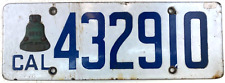 Vintage 1918 California Porcelain Auto License Plate Collector Wall Decor Garage picture