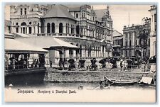c1910's Singapore Hongkong & Shanghai Bank Boat Carriage Antique Postcard picture