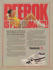 1987 Reebok Tennis Shoes Sneakers - Exercise Sit Up Guy - Print Ad Photo picture