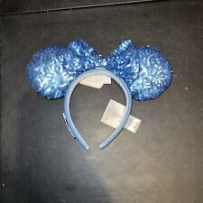2024 Disney Parks Loungefly Minnie Mouse Ears HYDRANGEA Blue Sequins picture