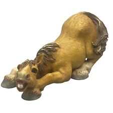 humor horse figurine grin butt in air brown buck tooth 6.5