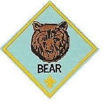 BOY CUB SCOUT OFFICIAL BEAR RANK JUMBO EMBROIDERED JACKET DISPLAY PATCH EMBLEM picture