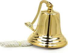 6 Inch Premium Polished Brass Nickel Bell Boat's Bell Maritime Nautical Decor picture