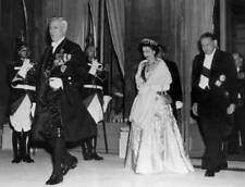 Queen Elizabeth Ii Escorted Host French President Rene Coty Right - 1957 Photo picture