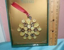 Trifari Snowflake Lucite Rhinestones Christmas Tree Ornament * Mint in box 2008 picture