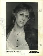 1986 Press Photo Singer-Songwriter Jennifer Warnes - tup26524 picture