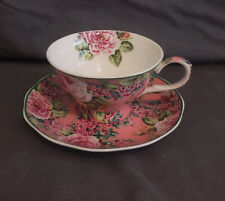 Fairmont Empress Tea Cup & Saucer, Rose Garden Collection - Pink, Bone China picture