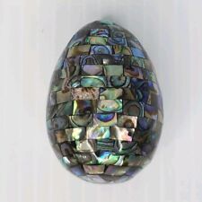 Vintage Abalone Paua Shell Mother Of Pearl Egg Figurine Collectible  picture