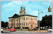 West Union Ohio~1911 Fireproof Court House~Clock Tower~1955 Red Car picture