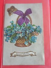 CPA - beautiful embossed fancy card flowers & butterfly picture