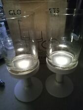 Vintage Mid Century Modern Lighted Glasses Glow Goblets + Box David Douglas  picture