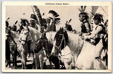 Vintage Postcard OK Oklahoma Indian Riders Horses picture