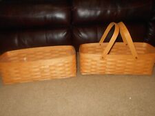 Set of 2 Royce Baskets Large Oval with Protectors 18 X 8 1/4