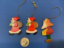 ERZGEBIRGE Wooden Ornament Santa Father Christmas Gnome Dwarf Vintage Germany picture