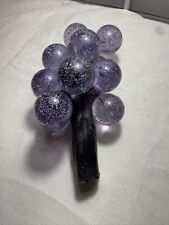 Vintage14LuciteGrapeBallsPurple with Glitter inside ClusterWired To Faux Branch picture