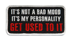 It’s Not A Bad Mood Patch IRON ON 4 inch MC funny BIKER PATCH  picture