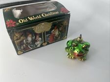Merck Old World Christmas Small Frog Ornament w Box picture