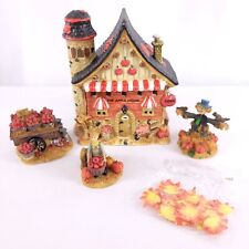 NEW Harvest House The Apple House 5 Pc Lighted House Autumn Fall Thanksgiving picture