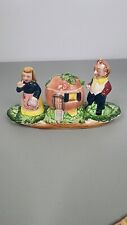 Vtg  Shafford Peter Pumpkin Eater & Wife Condiment Set  With Spoon Nursery Rhyme picture