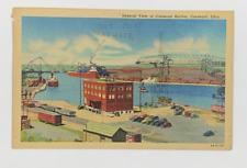 General View of Conneaut Harbor Conneaut Ohio Postcard Linen Posted 1953 picture