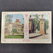RARE Atq c. 1920s World Travel Postcard HONOLULU HAWAII IOLANI PALACE GROUNDS picture