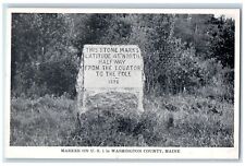 c1905's Parallel Marker On US 1 In Washington County Maine ME Unposted Postcard picture