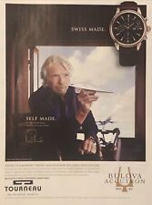 2011 Richard Branson Bulova Accutron Watch PRINT AD Self-Made Swiss-Made picture