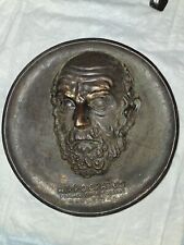 Hippocrates Father of Medicine Advertising J & J -62 Wall Plaque Vtg Cast Bronze picture