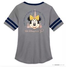 Walt Disney World 50th Anniversary Minnie Mouse Castle Gray Soccer T-Shirt - M picture