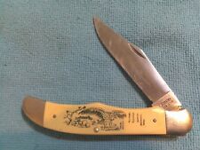 Vintage ~ Schrade ~ USA SC500 ~ Eagle Scrimshawed - Hunting Knife - 4.5