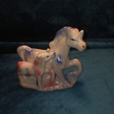 Vtg Lusterware Pink And Blue Unicorn Mom And Baby 6