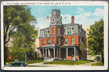 Vintage Postcard 1935 BPOE Elks Home Manchester Lodge #146, New Hampshire picture