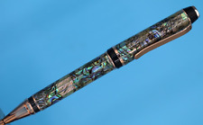 Cigar Twist Pen in Brilliant Copper Finish with Unique Paua Abalone Shell picture