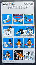 Premiair DC-10-10 Safety Card - 95.01.24 picture