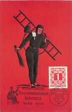 pre 1906 Embossed Postcard Chimney Sweep Used For Rauchfangkehrer Kongress 1956 picture